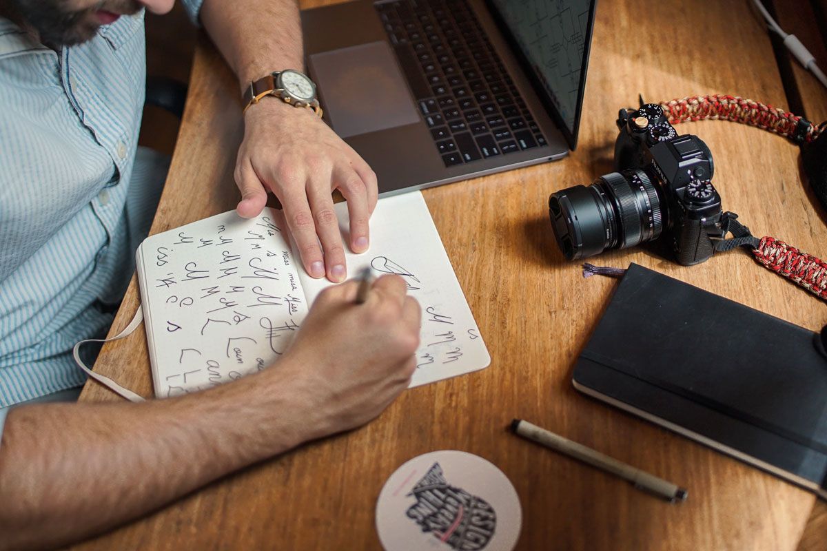 Man Sat Sketching Man Sat Sketching